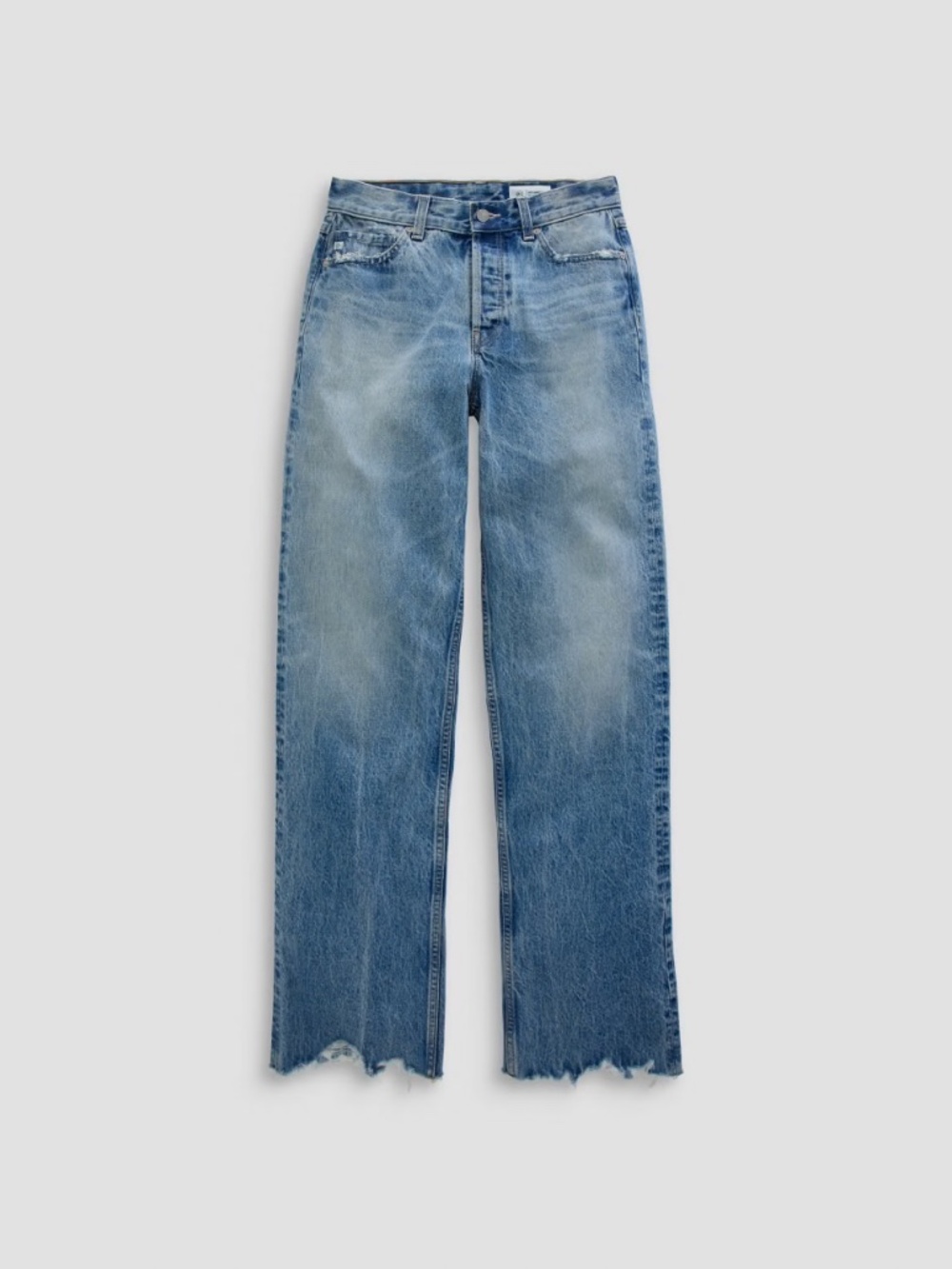 AG Adriano Goldschmied Light Blue Straight Leg Jeans Billie Relaxed High Rise - Picture 6 of 11